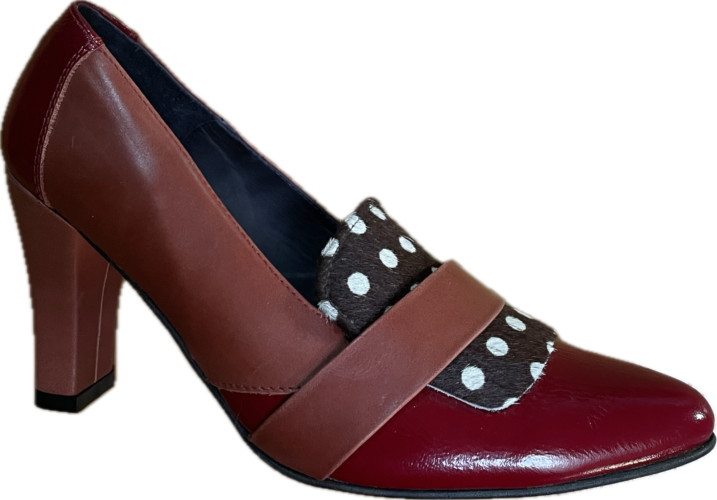 Zapatos Taco Pinup Vintage Cuero FRANZÁ (38) NUEVO 3