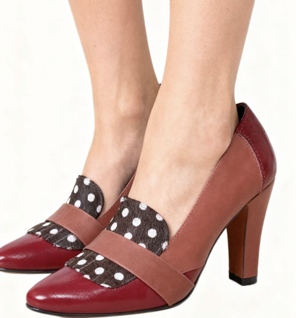 Zapatos Taco Pinup Vintage Cuero FRANZÁ (38) NUEVO 1