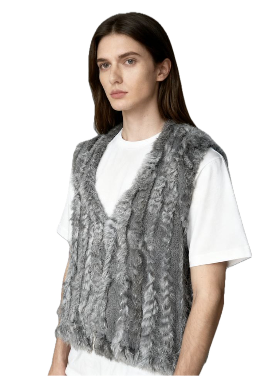 Gilet Pelo Conejo Rabbit Hair Vest SOYACONCEPT (M) NUEVO 1