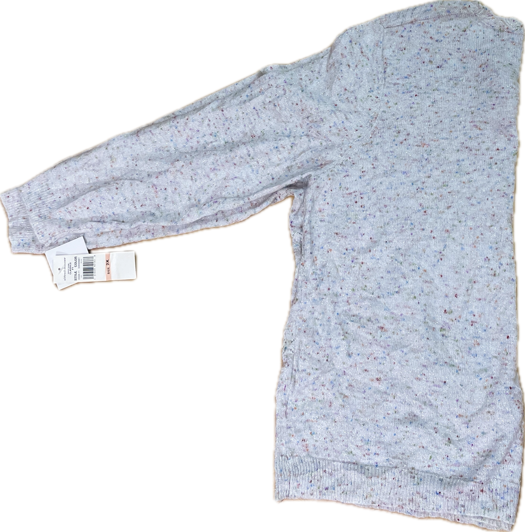 Suéter Diseño Hilos Metalizados ALFRED DUNNER (XXL) NUEVO CON ETIQUETAS 4