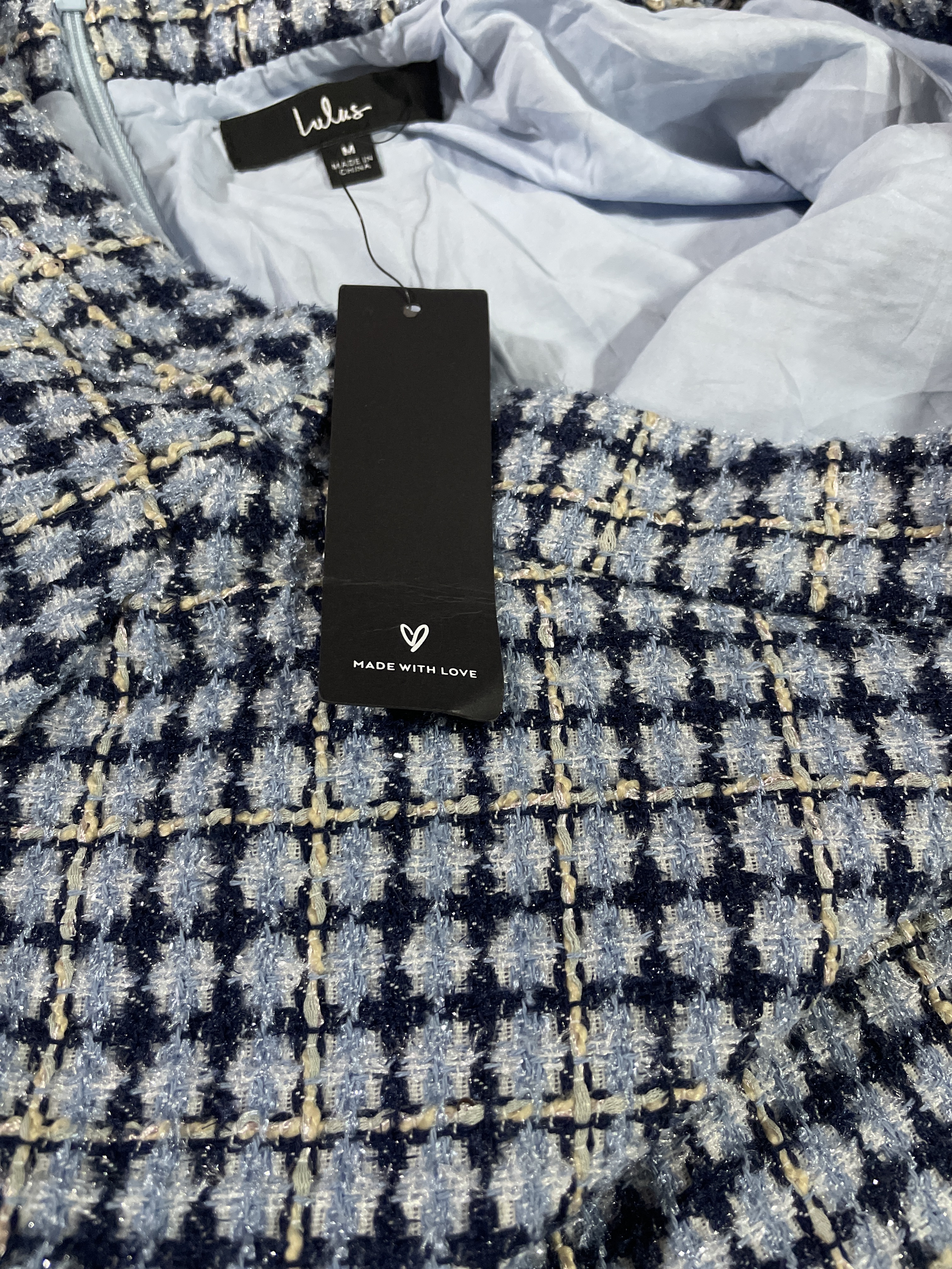 Falda Skater Chic Expertis Lurex LULUS (M) NUEVO CON ETIQUETAS 3