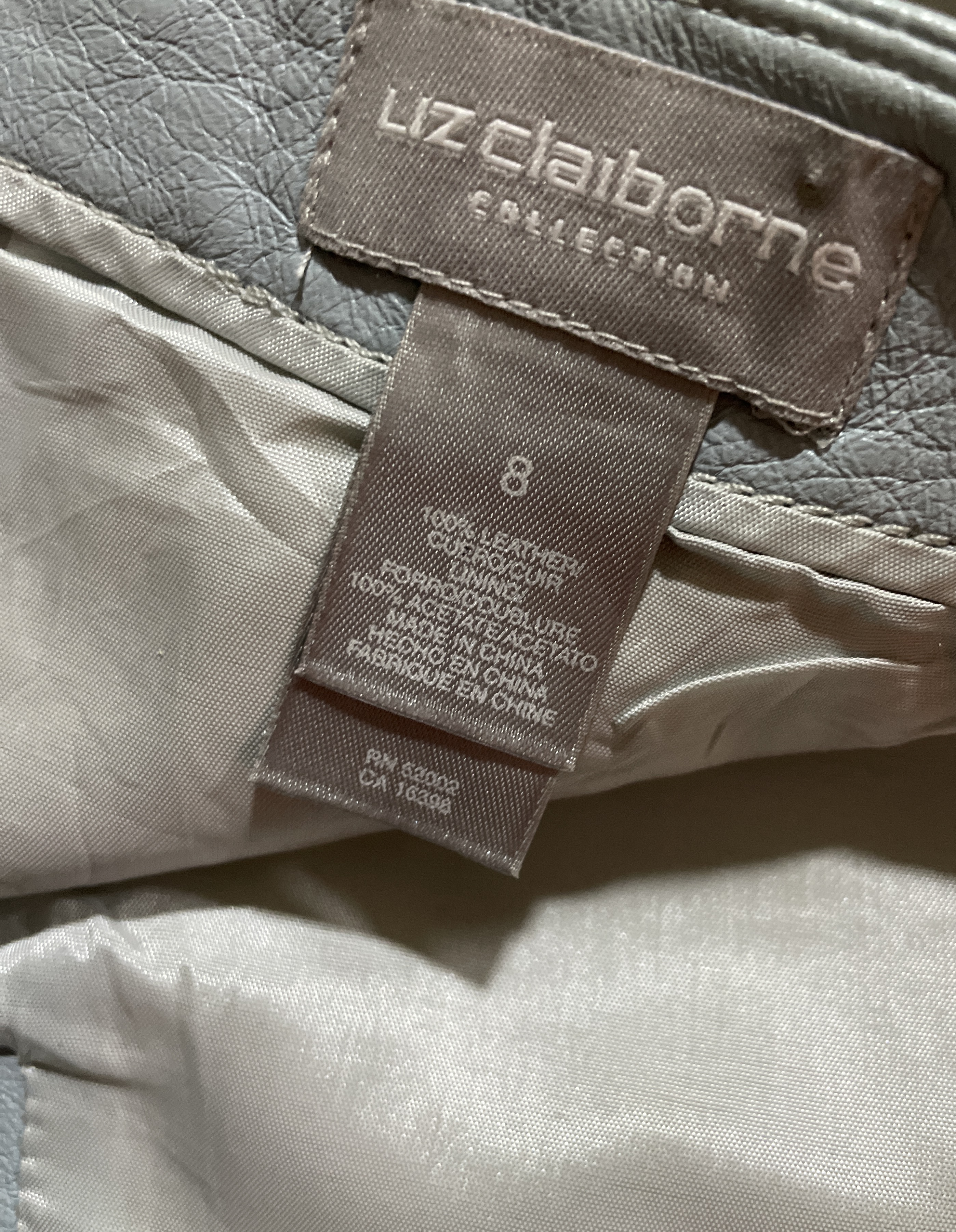 Falda Pencil 100% Cuero Oveja Baby Blue LIZ CLAIBORNE COLLECTION (S-M)  2