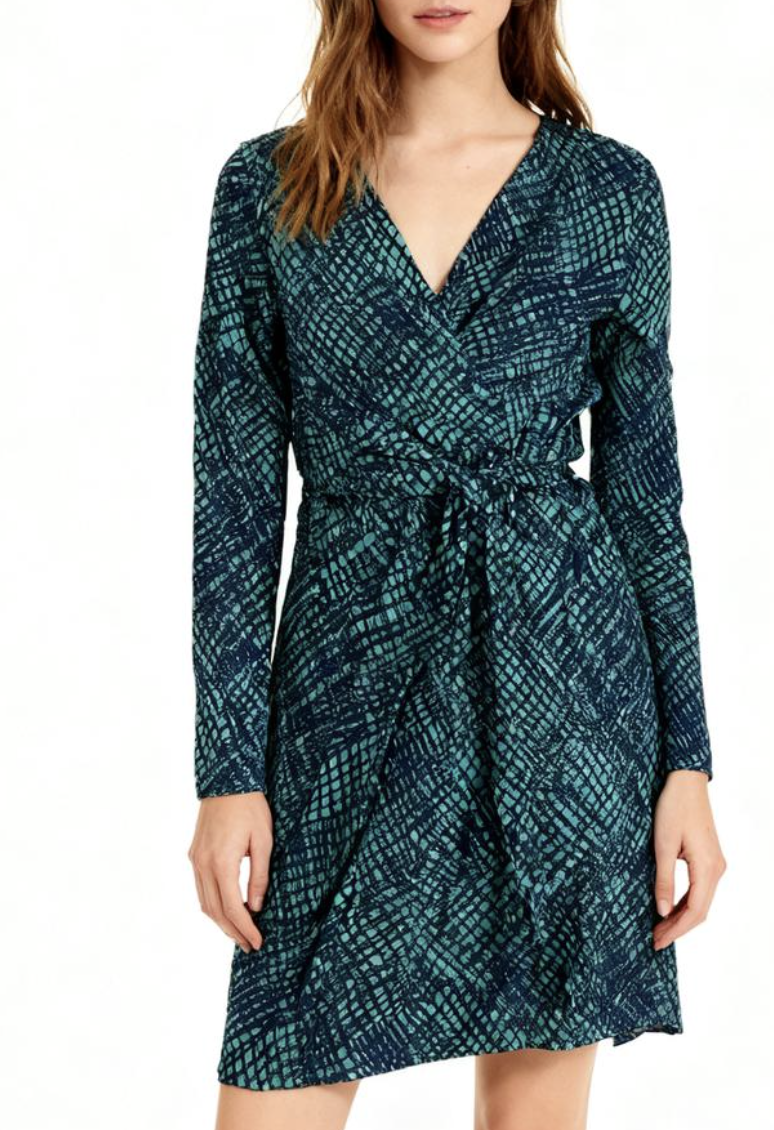 Vestido Wrap Dress Geo Print MICHAEL KORS (L) NUEVO 1