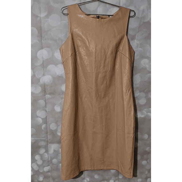 Vestido Sin Mangas Ecocuero NICOPOLY (M) NUEVO ETIQUETAS