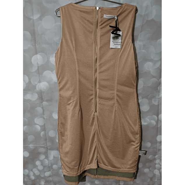 Vestido Sin Mangas Ecocuero NICOPOLY (M) NUEVO ETIQUETAS