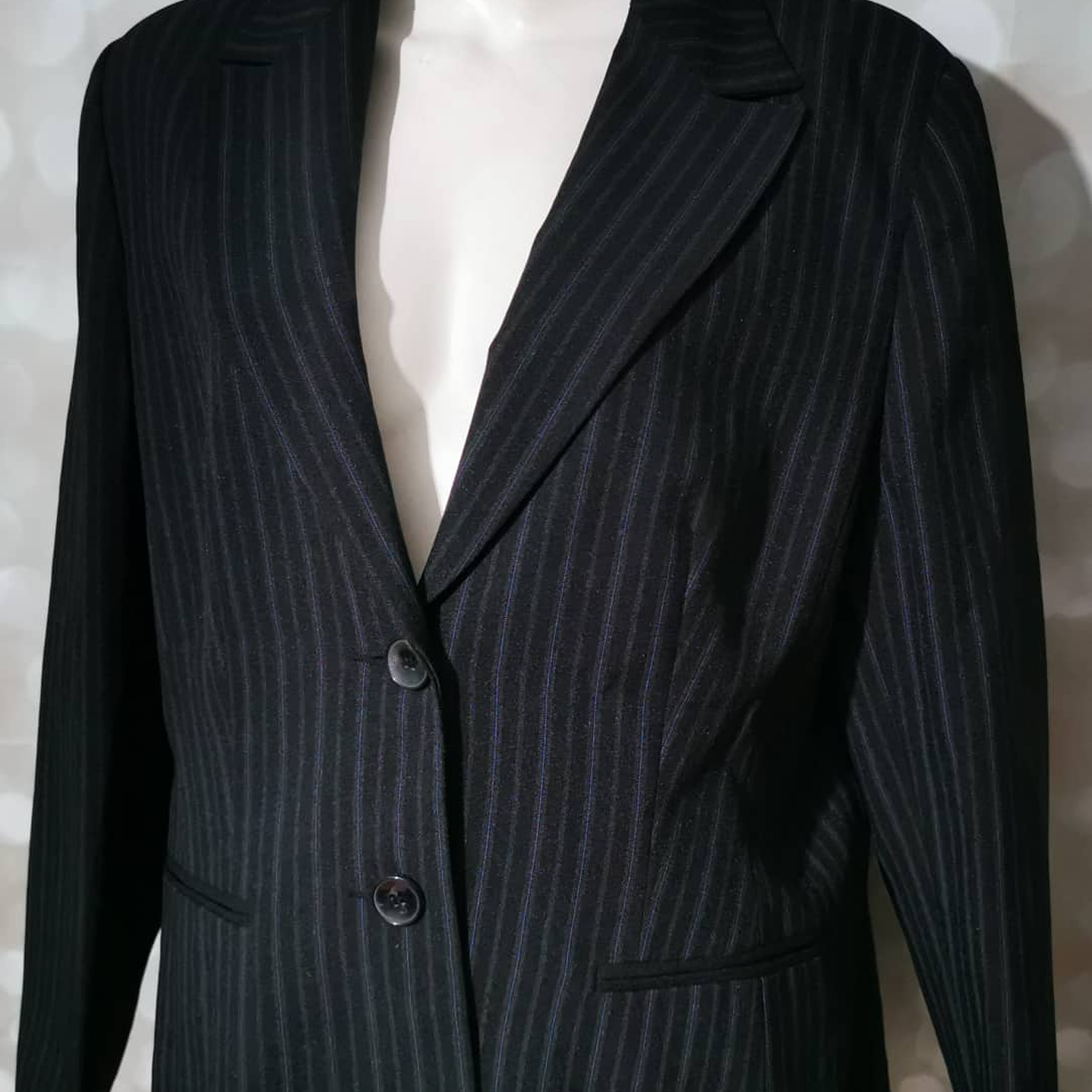 Blazer Pinstripe Navy AMARANTO (XL) NUEVO ETIQUETAS  1