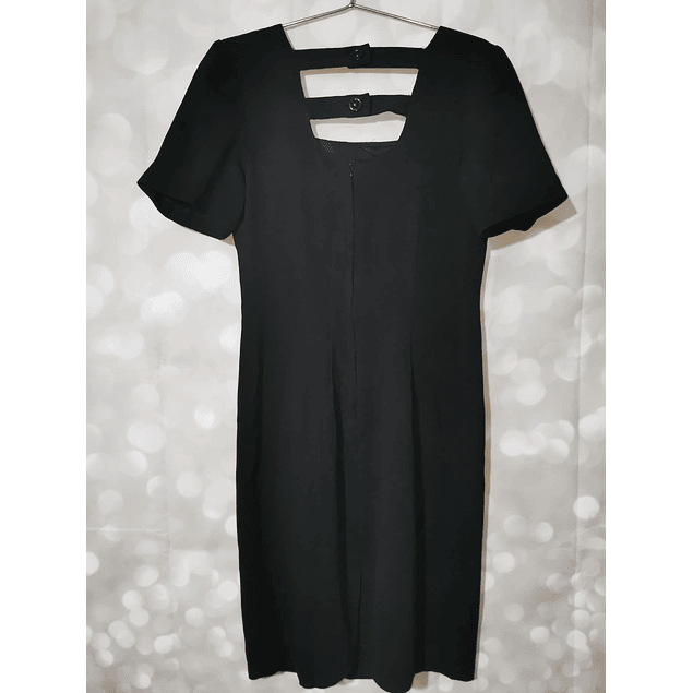 Little Black Dress Midi Diseño Vintage MADE IN FRANCE (S)