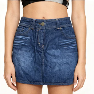 Mini Falda Medium Wash Denim DOROTHY PERKINS (M) NUEVO