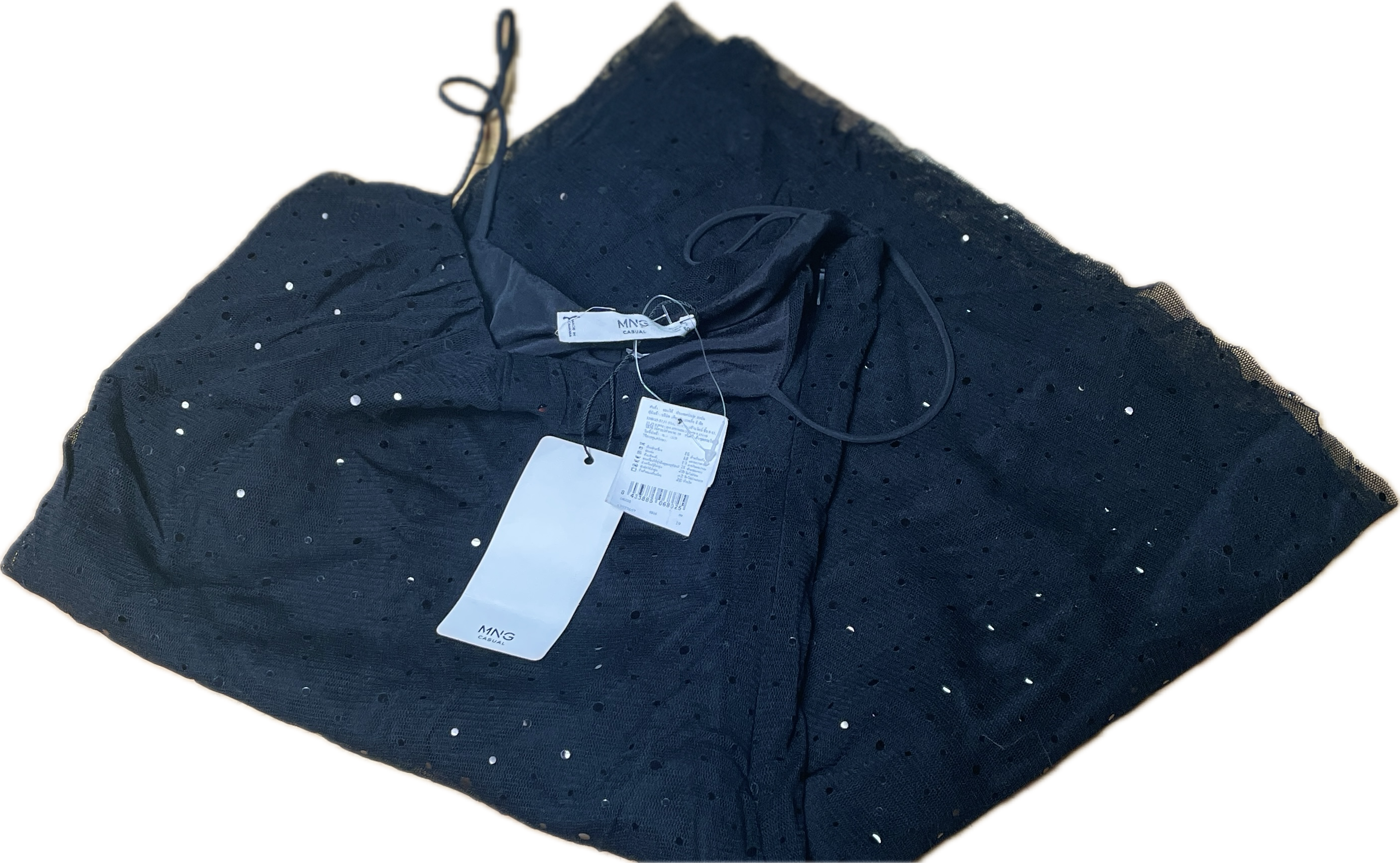 Vestido Lencero Sequin Party Dress MANGO (XS) NUEVO CON ETIQUETAS 2