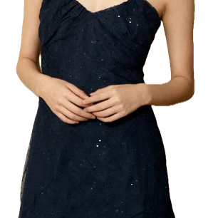 Vestido Lencero Sequin Party Dress MANGO (XS) NUEVO CON ETIQUETAS