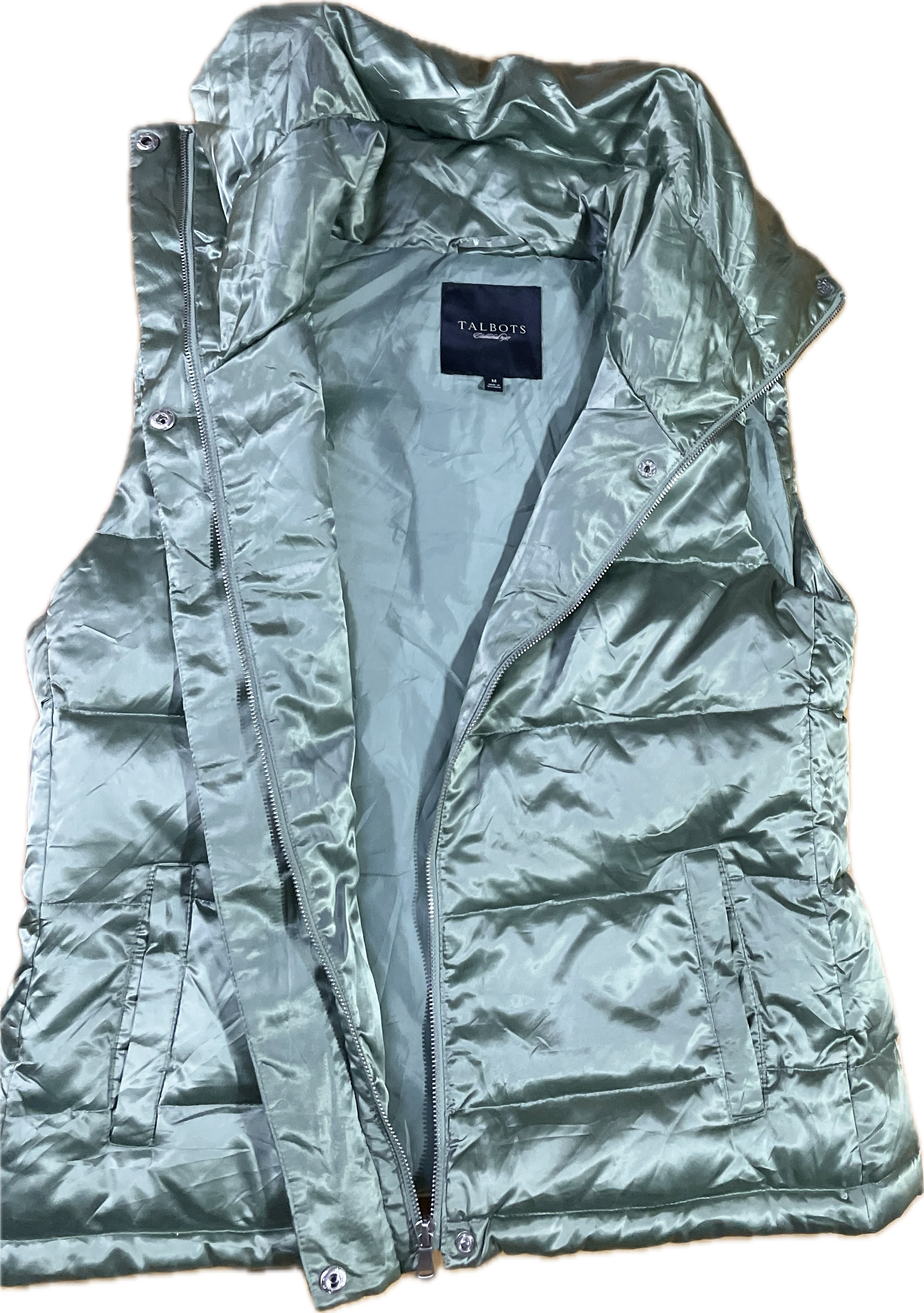 Chaqueta Puffer Quilted Satín 100% Pluma Pato TALBOTS (M) COMO NUEVO 7