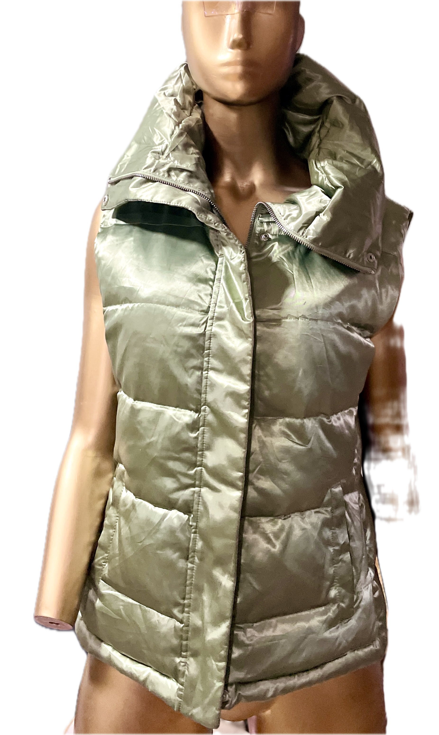 Chaqueta Puffer Quilted Satín 100% Pluma Pato TALBOTS (M) COMO NUEVO 9