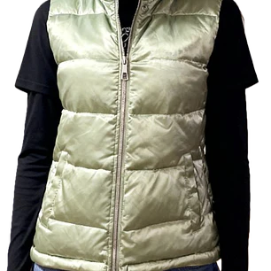 Chaqueta Puffer Quilted Satín 100% Pluma Pato TALBOTS (M) COMO NUEVO
