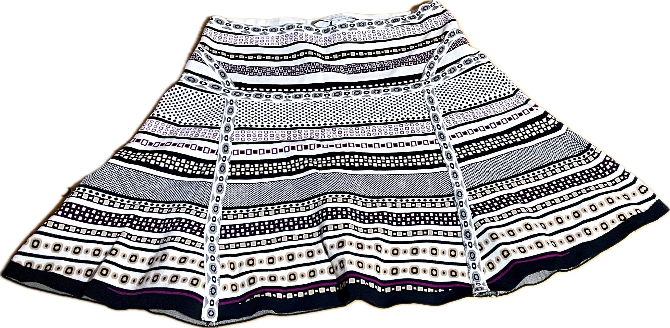 Falda Flare Knit Geometric DIANE VON FURSTENBERG (M) NUEVO 4