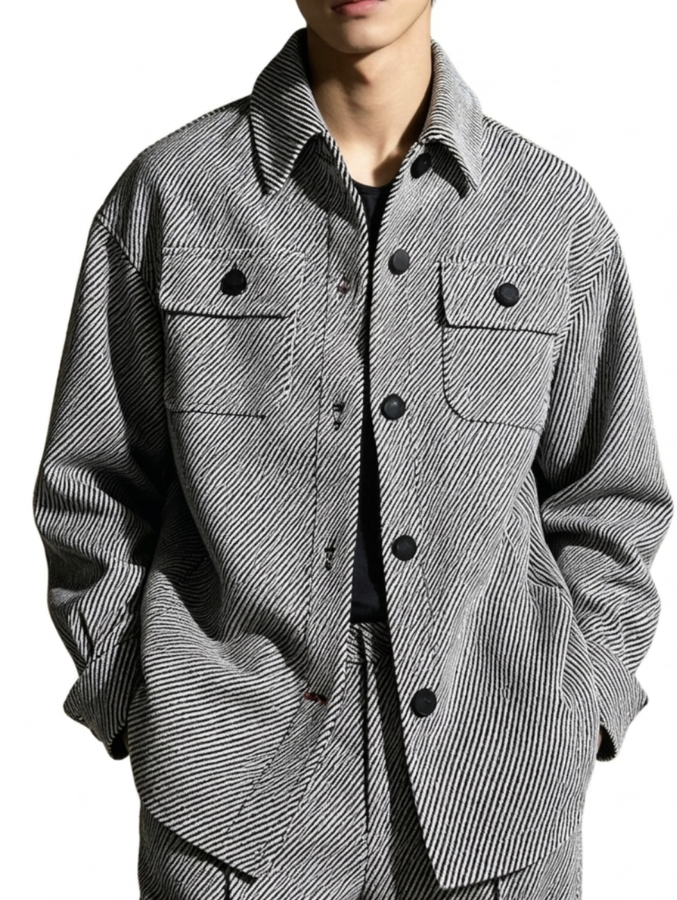 Chaqueta Shacket 55% Lana ANAIS UNISEX SELECTED (S) NUEVO CON ETIQUETAS 2