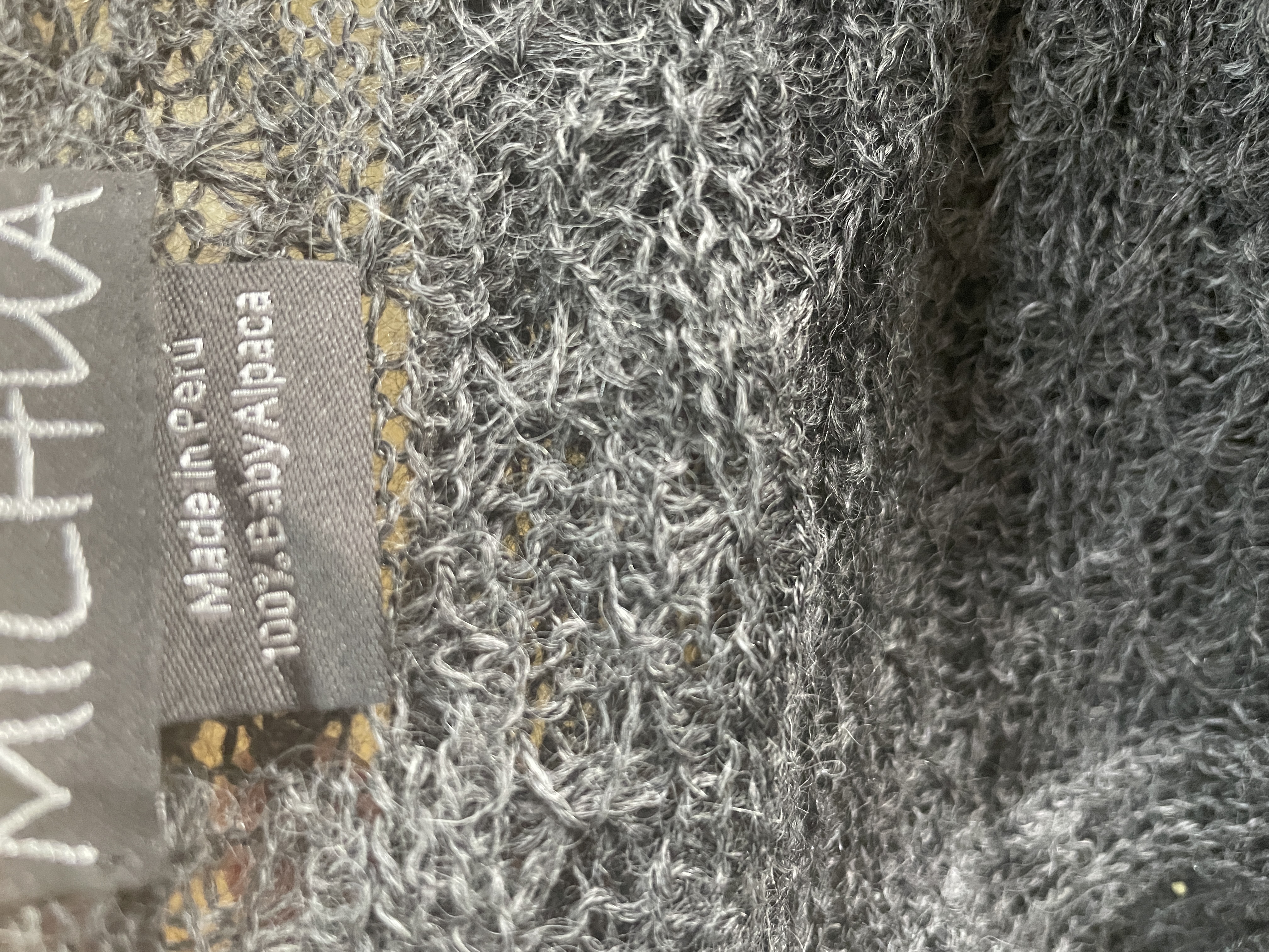 Poncho/Tapado 100% Lana Baby Alpaca MICHUA PERÚ (U) NUEVO 3