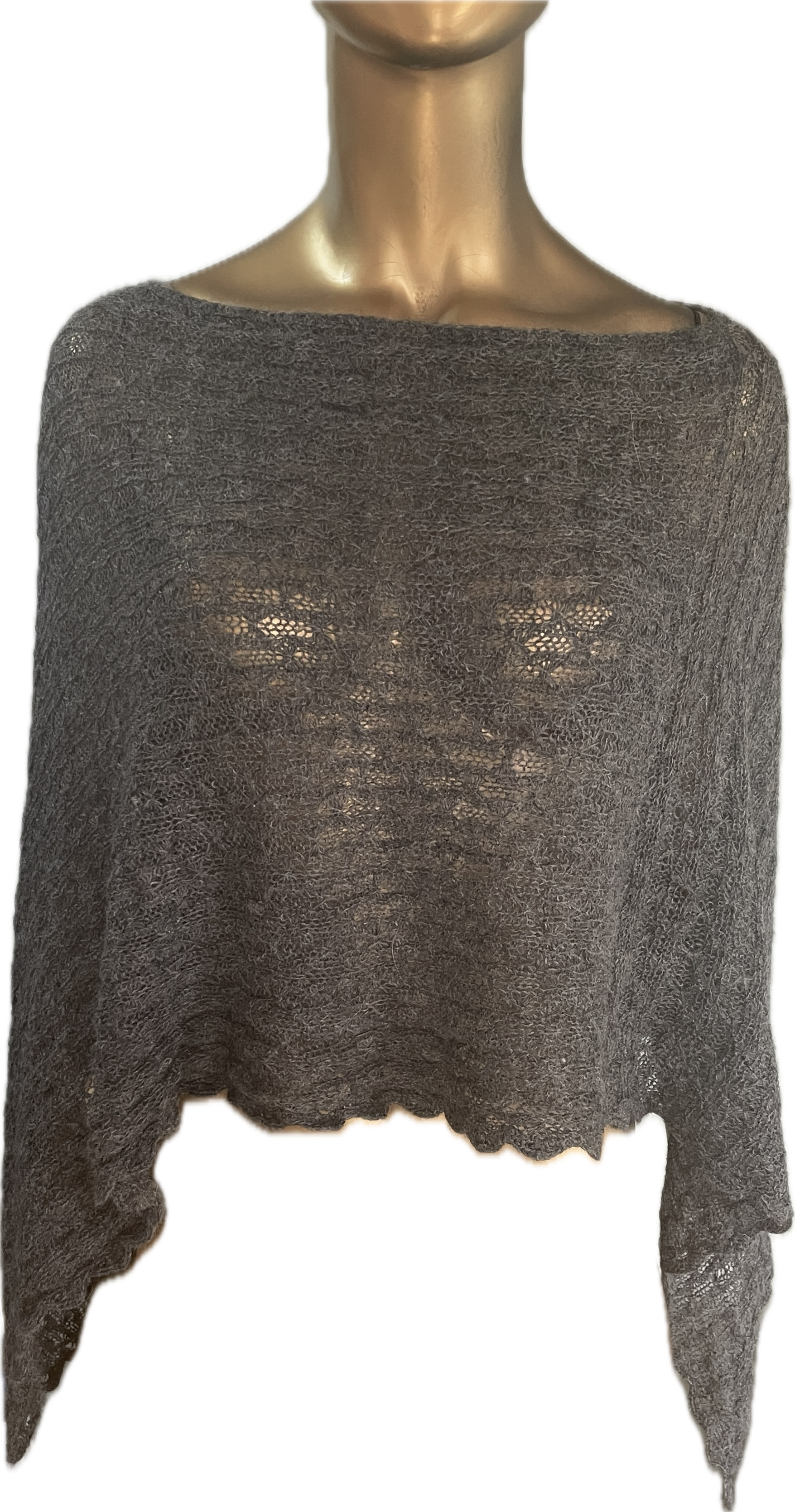 Poncho/Tapado 100% Lana Baby Alpaca MICHUA PERÚ (U) NUEVO 4