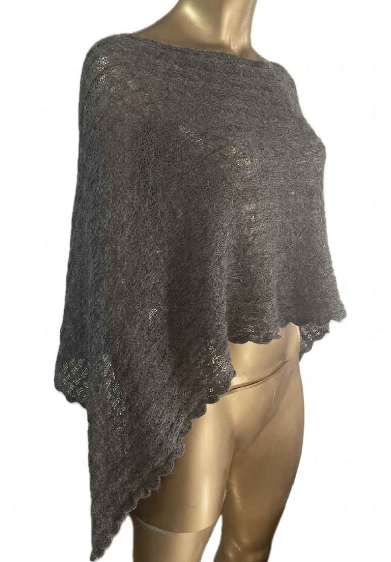 Poncho/Tapado 100% Lana Baby Alpaca MICHUA PERÚ (U) NUEVO 5
