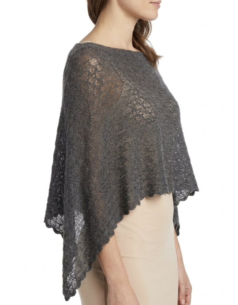 Poncho/Tapado 100% Lana Baby Alpaca MICHUA PERÚ (U) NUEVO 1