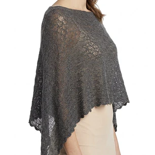 Poncho/Tapado 100% Lana Baby Alpaca MICHUA PERÚ (U) NUEVO