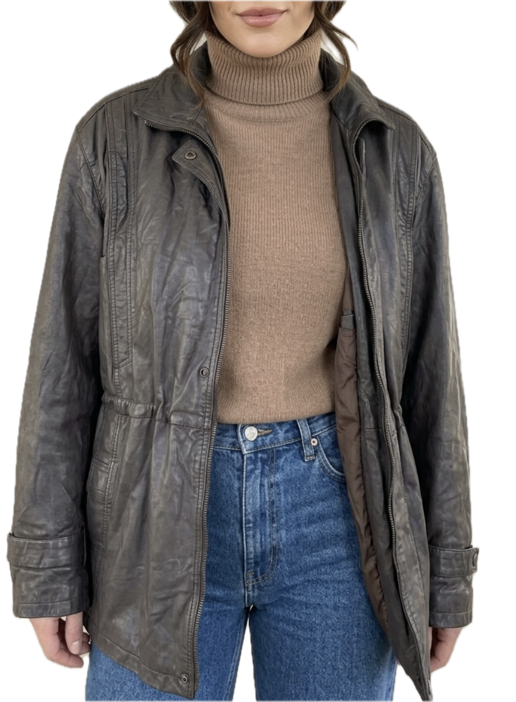 Chaquetón 100% Cuero de Cabra Extra Suave Unisex CANDA (XXL) COMO NUEVO 2