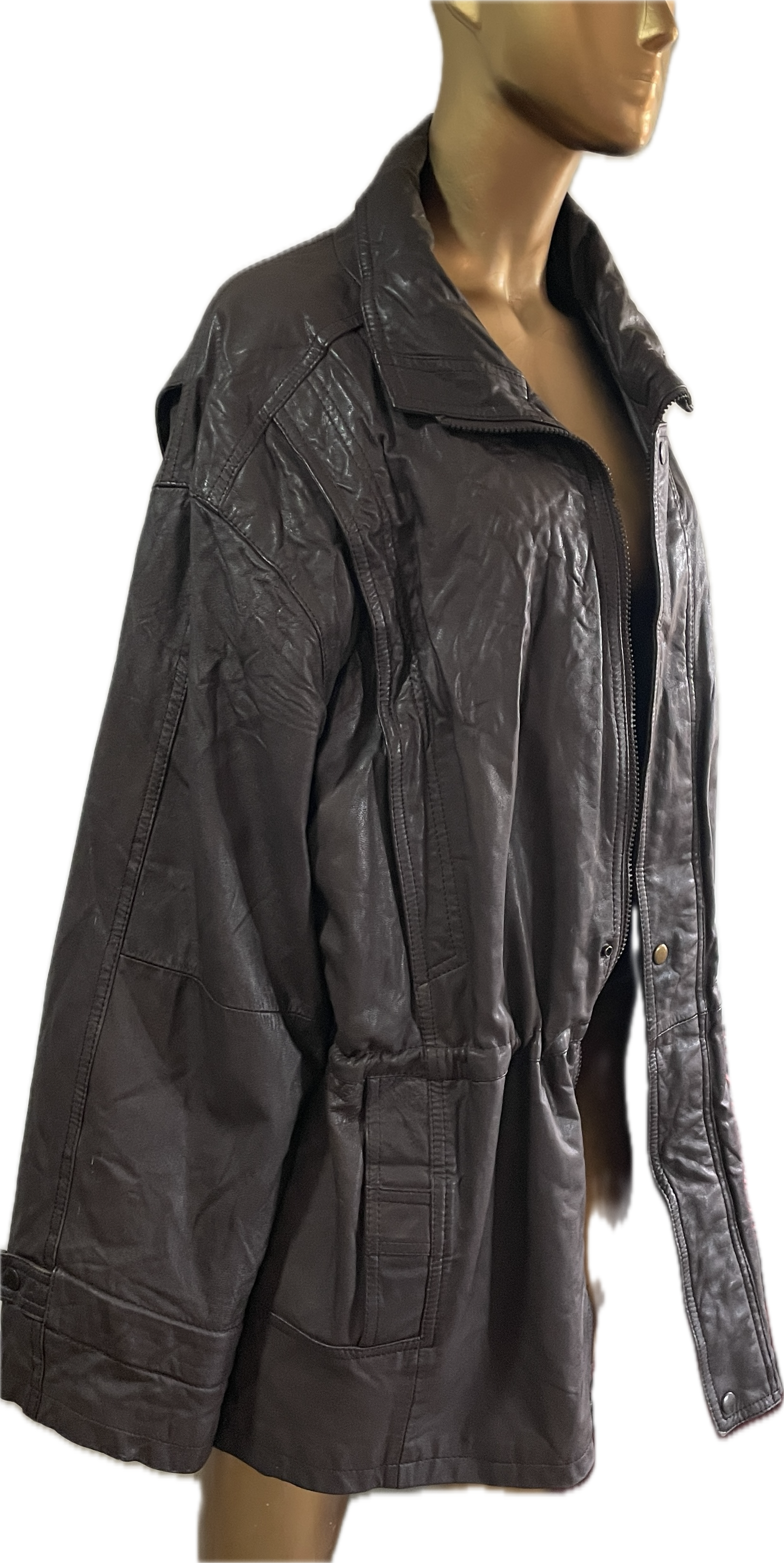 Chaquetón 100% Cuero de Cabra Extra Suave Unisex CANDA (XXL) COMO NUEVO 10