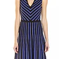 Vestido Skater Tejido Chevron Rayas ANNE KLEIN (M) COMO NUEVO - thumbnail 2
