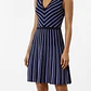 Vestido Skater Tejido Chevron Rayas ANNE KLEIN (M) COMO NUEVO - thumbnail 1