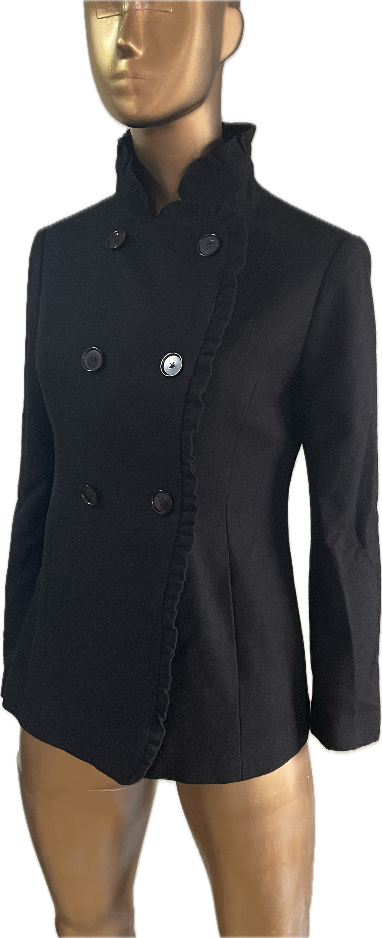 Blazer/Abrigo de Paño Estilo 60´s Ruffles ANN TAYLOR (XS) COMO NUEVO 2