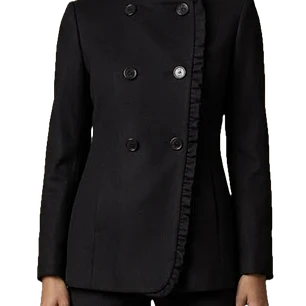 Blazer/Abrigo de Paño Estilo 60´s Ruffles ANN TAYLOR (XS) COMO NUEVO
