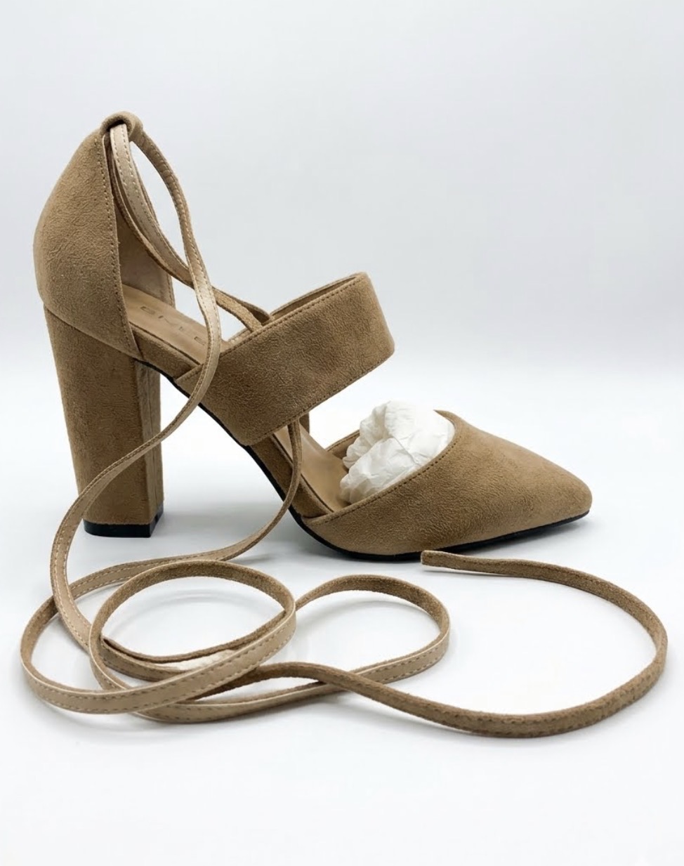 Zapatos Taco Alto Chunk Wrap Around THE MARCH (36) COMO NUEVO 1