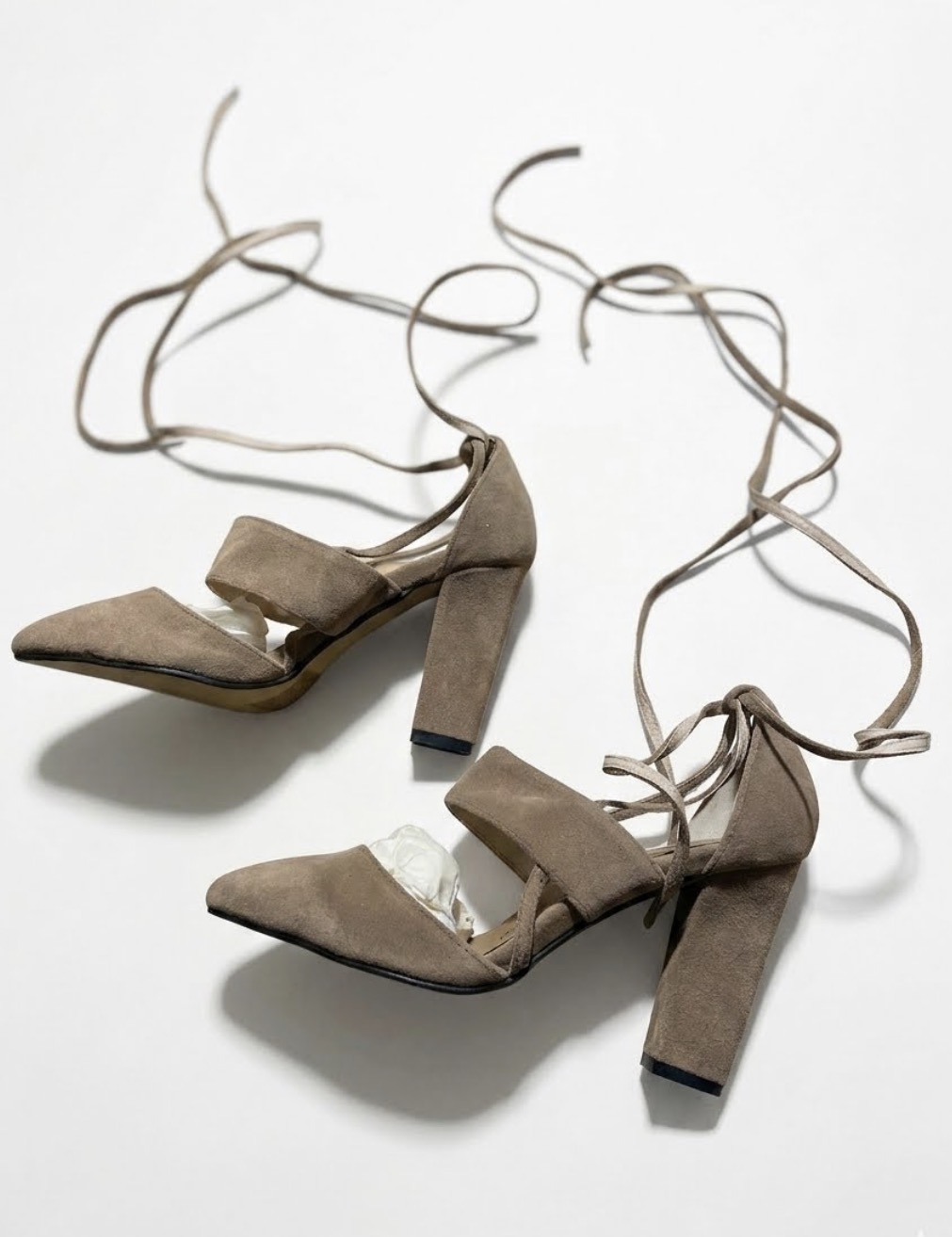 Zapatos Taco Alto Chunk Wrap Around THE MARCH (36) COMO NUEVO 2
