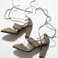 Zapatos Taco Alto Chunk Wrap Around THE MARCH (36) COMO NUEVO - Miniatura 2