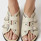 Sandalias Double Buckle Plataforma 100% Cuero AURORA CONEJERO (37-38) NUEVO - Miniatura 1