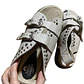 Sandalias Double Buckle Plataforma 100% Cuero AURORA CONEJERO (37-38) NUEVO - Miniatura 3