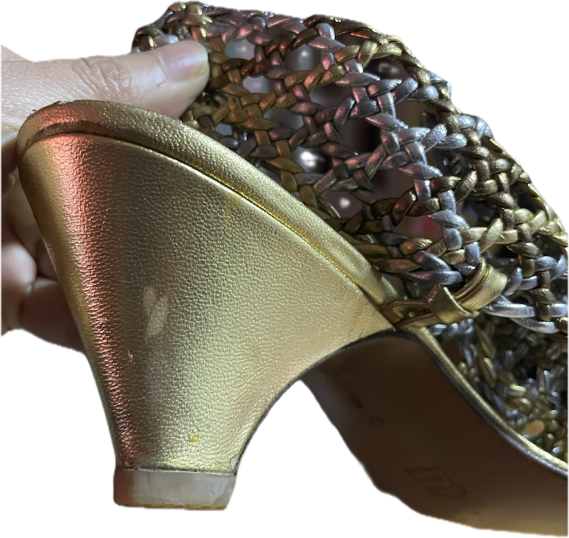 Sandalias Tacón Cage Sandal 100% Cuero MARIO BOLOGNA (40) COMO NUEVO 4