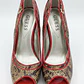 Zapatos Taco Alto Snake Print PeepToe Platform GUESS (37.5) COMO NUEVO - Miniatura 2