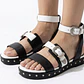 Sandalias Vaqueras 100% Cuero Tachas AURORA CONEJERO (38) NUEVO  - Miniatura 1