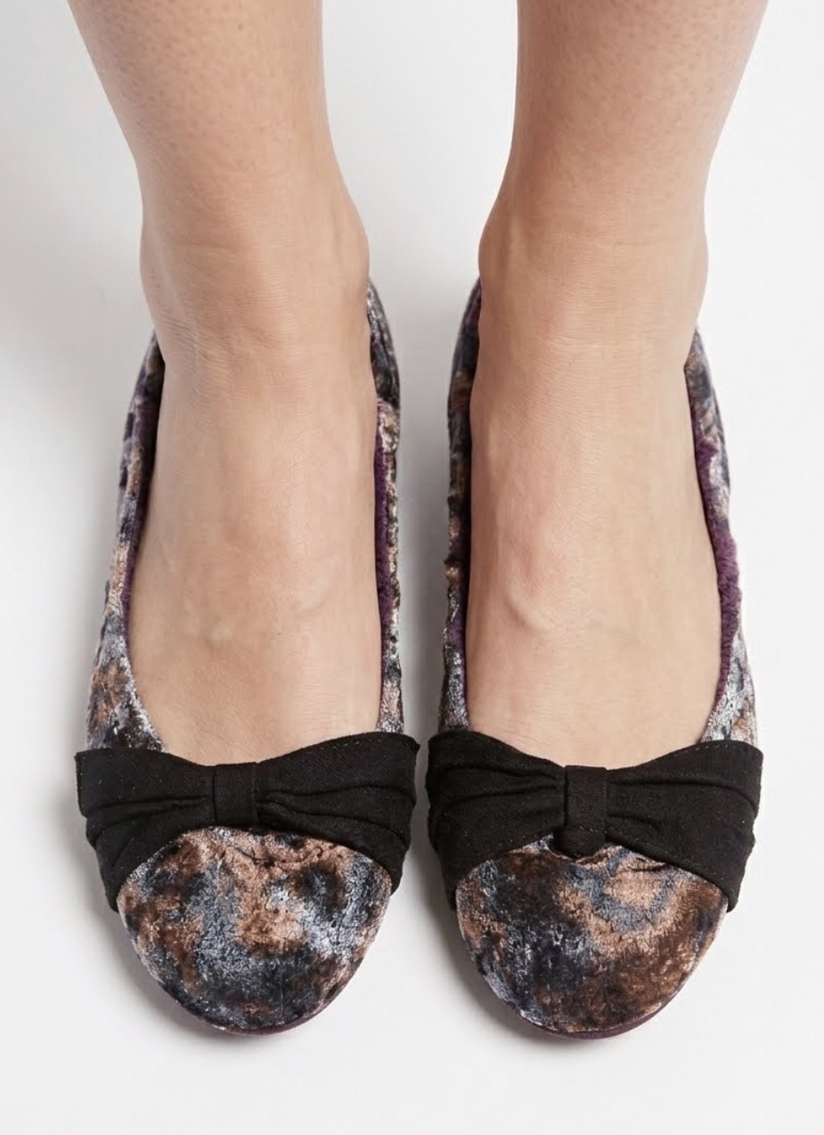 Ballerina Fresa Terciopelo Bow DESIGUAL (36) NUEVO 1