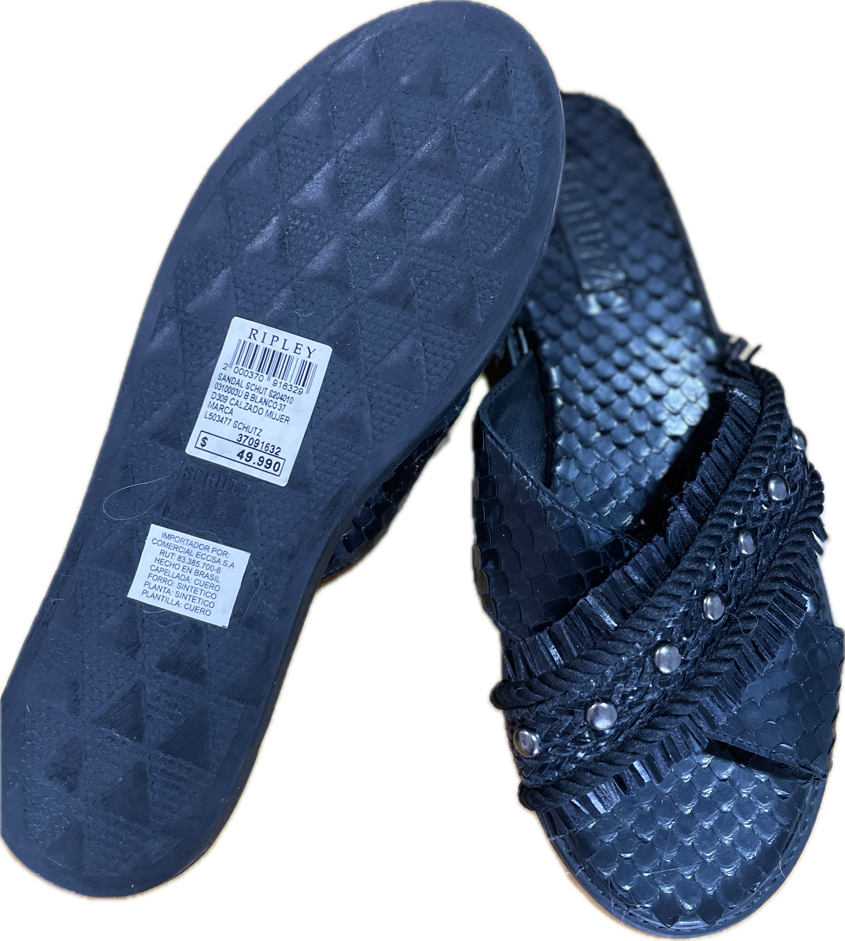 Sandalias Pitón 100% cuero SCHUTZ (38) NUEVO 4