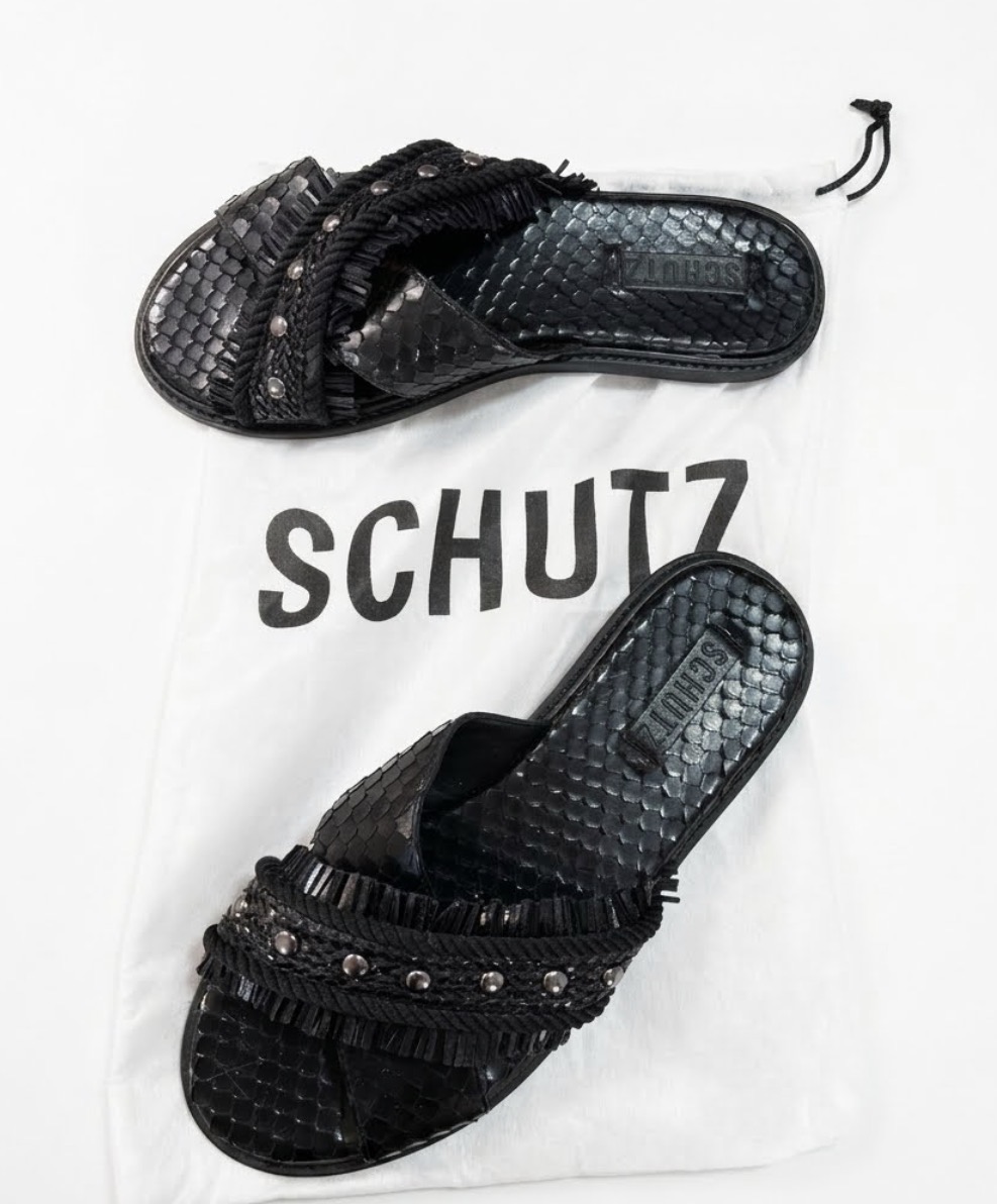 Sandalias Pitón 100% cuero SCHUTZ (37) NUEVO 2