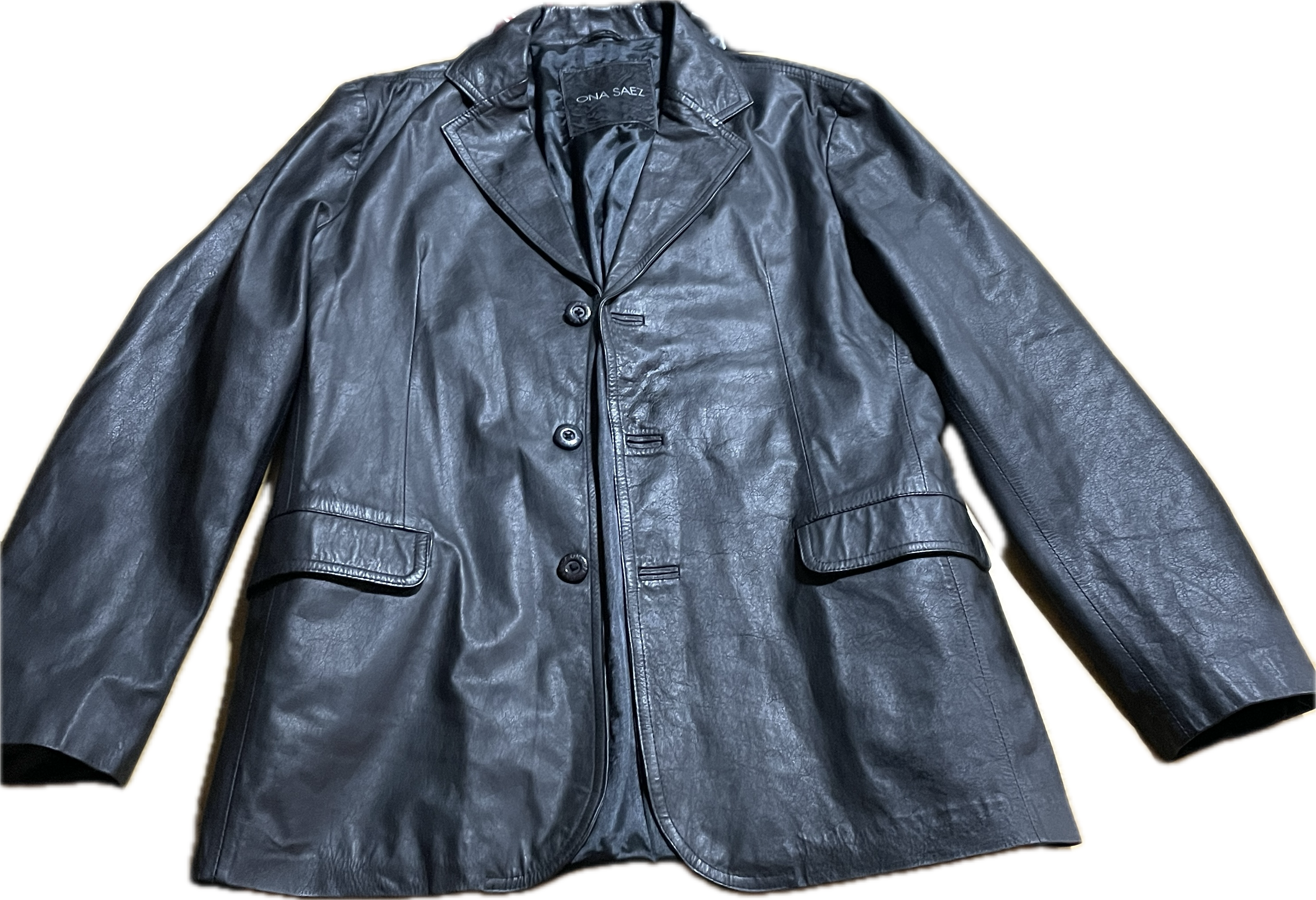 Chaqueta 100% Cuero Vacuno ONA SAEZ (M) COMO NUEVO 9