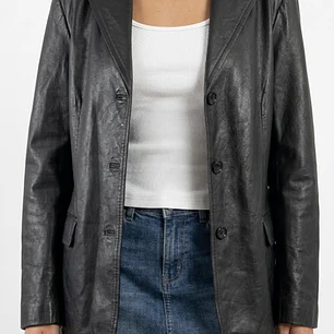 Chaqueta 100% Cuero Vacuno ONA SAEZ (M) COMO NUEVO