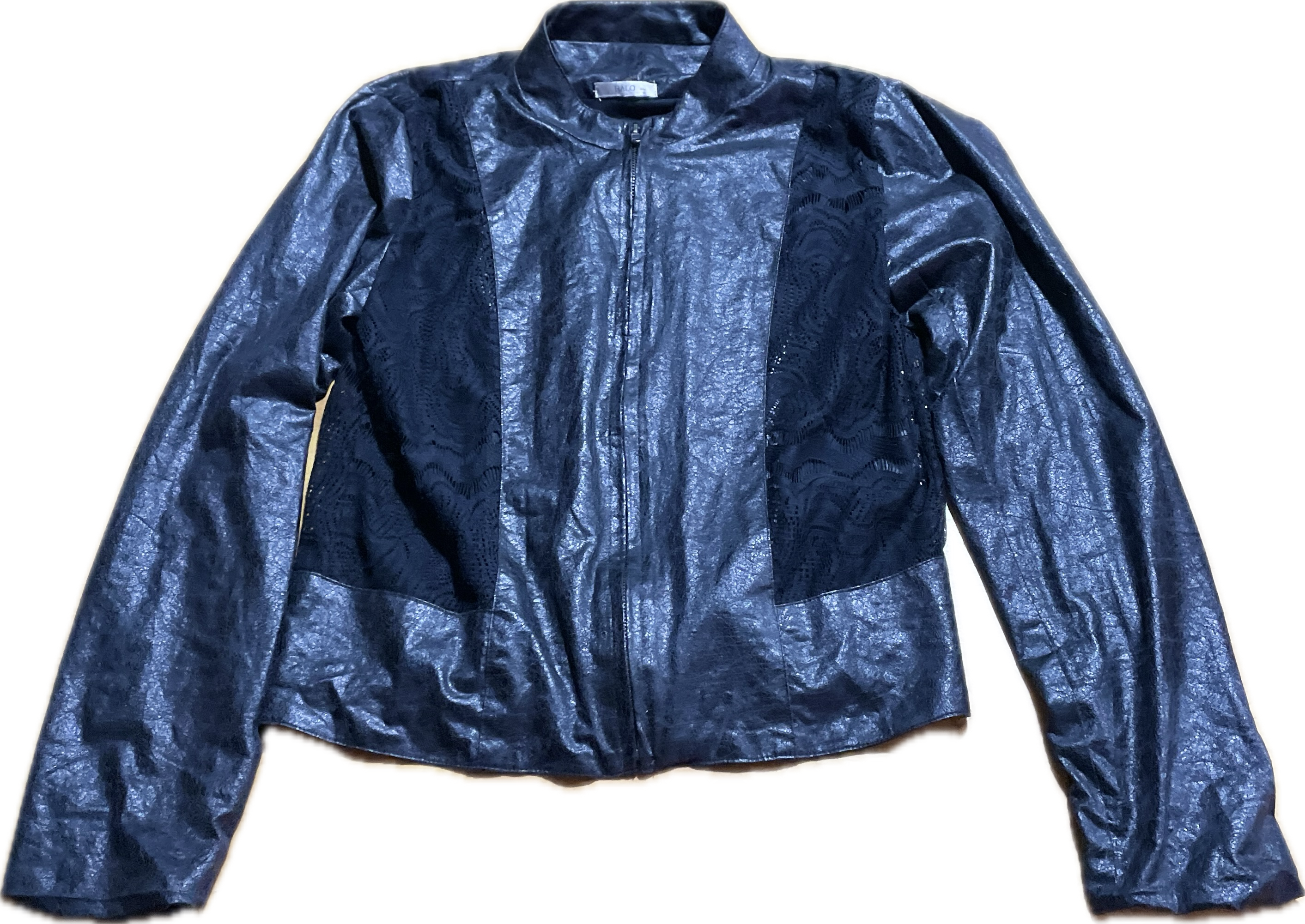 Bomber Satinado Ecocuero Encaje HALO (S)  2