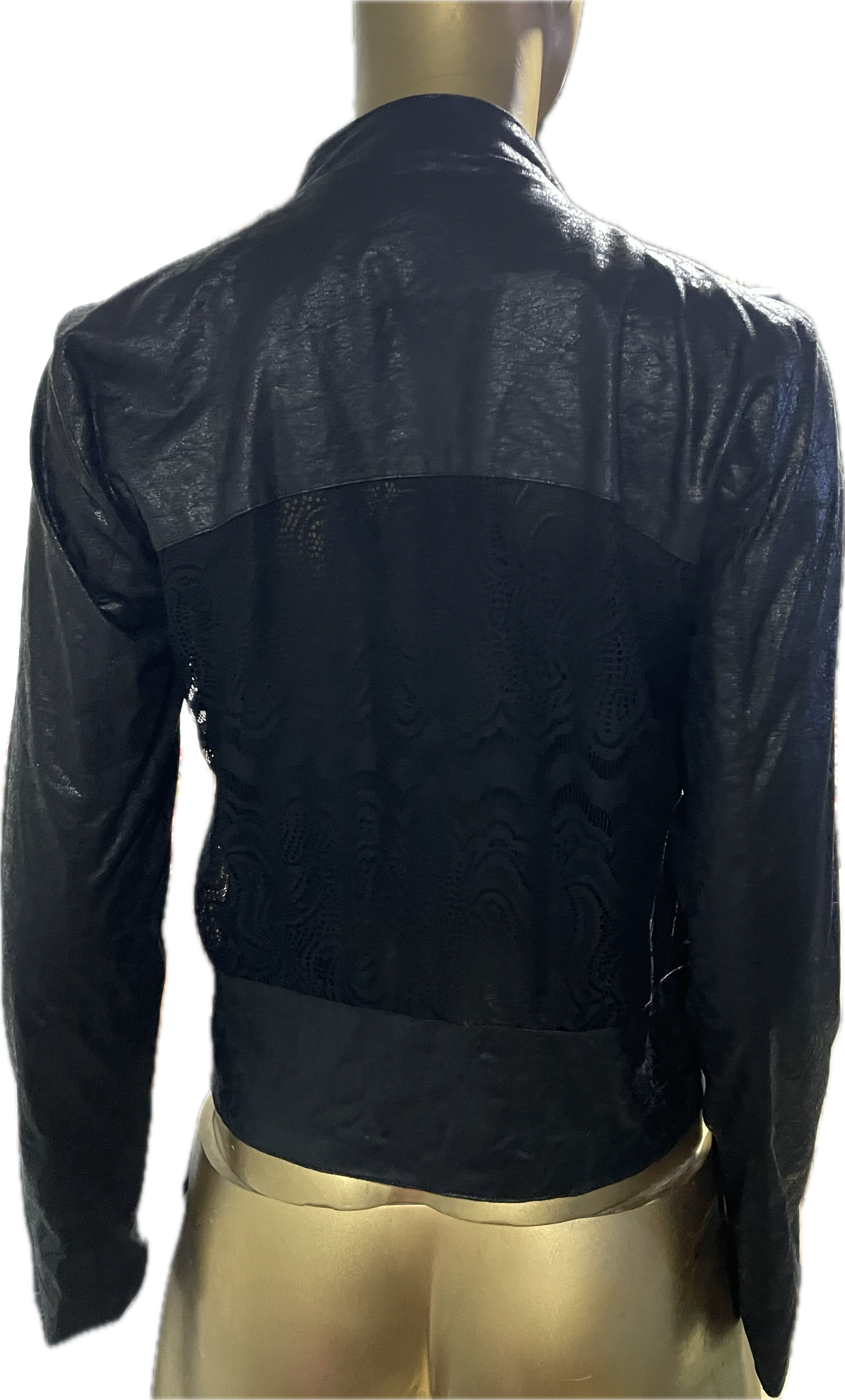 Bomber Satinado Ecocuero Encaje HALO (S)  3