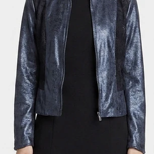 Bomber Satinado Ecocuero Encaje HALO (S) 
