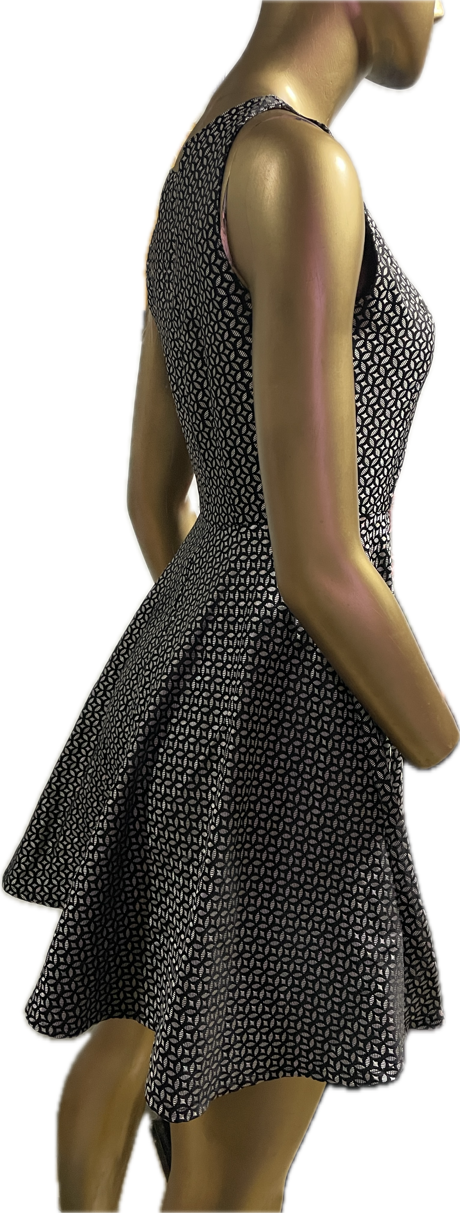 Vestido Coctail Flare Estructurado Jaquard BB DAKOTA (XS) COMO NUEVO 6