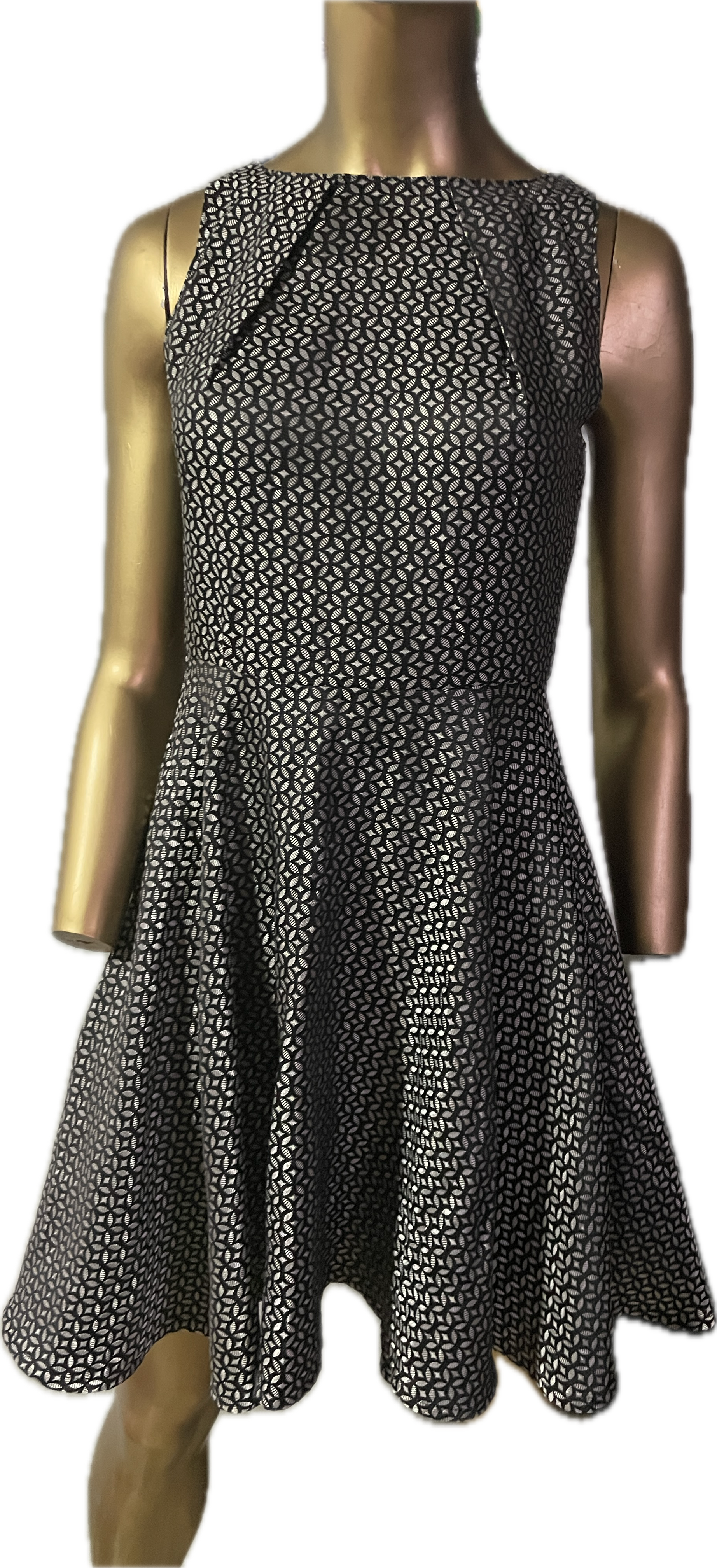 Vestido Coctail Flare Estructurado Jaquard BB DAKOTA (XS) COMO NUEVO 8