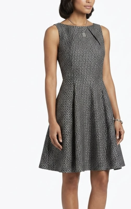 Vestido Coctail Flare Estructurado Jaquard BB DAKOTA (XS) COMO NUEVO 1