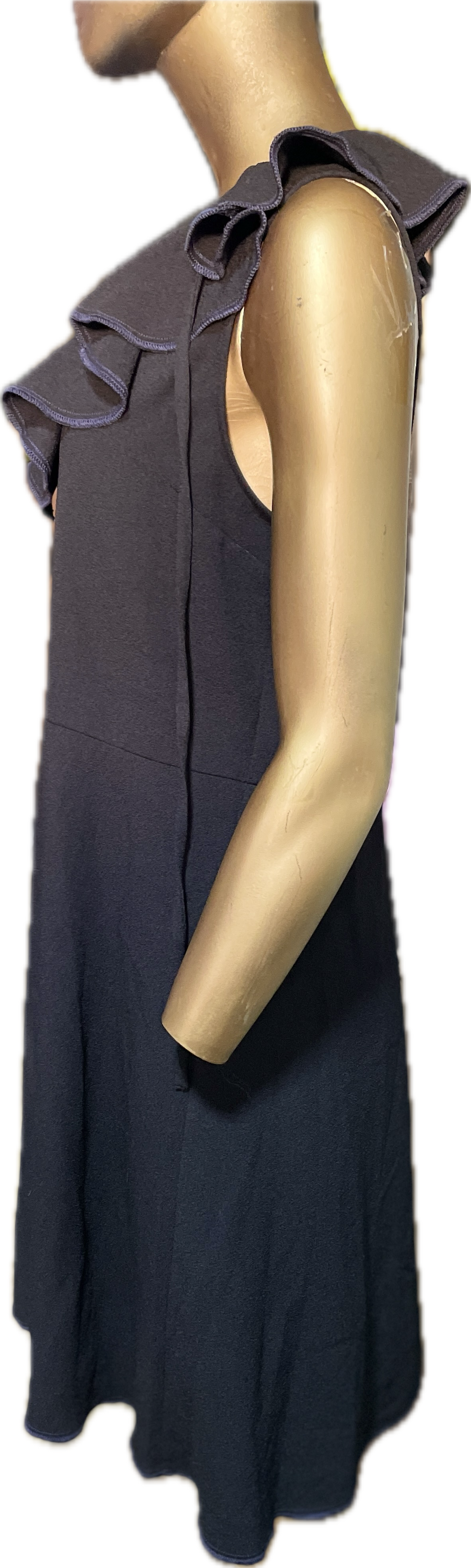 Vestido A-Line Cuello Volantes Crepé SEE BY CHLOE (L)  5